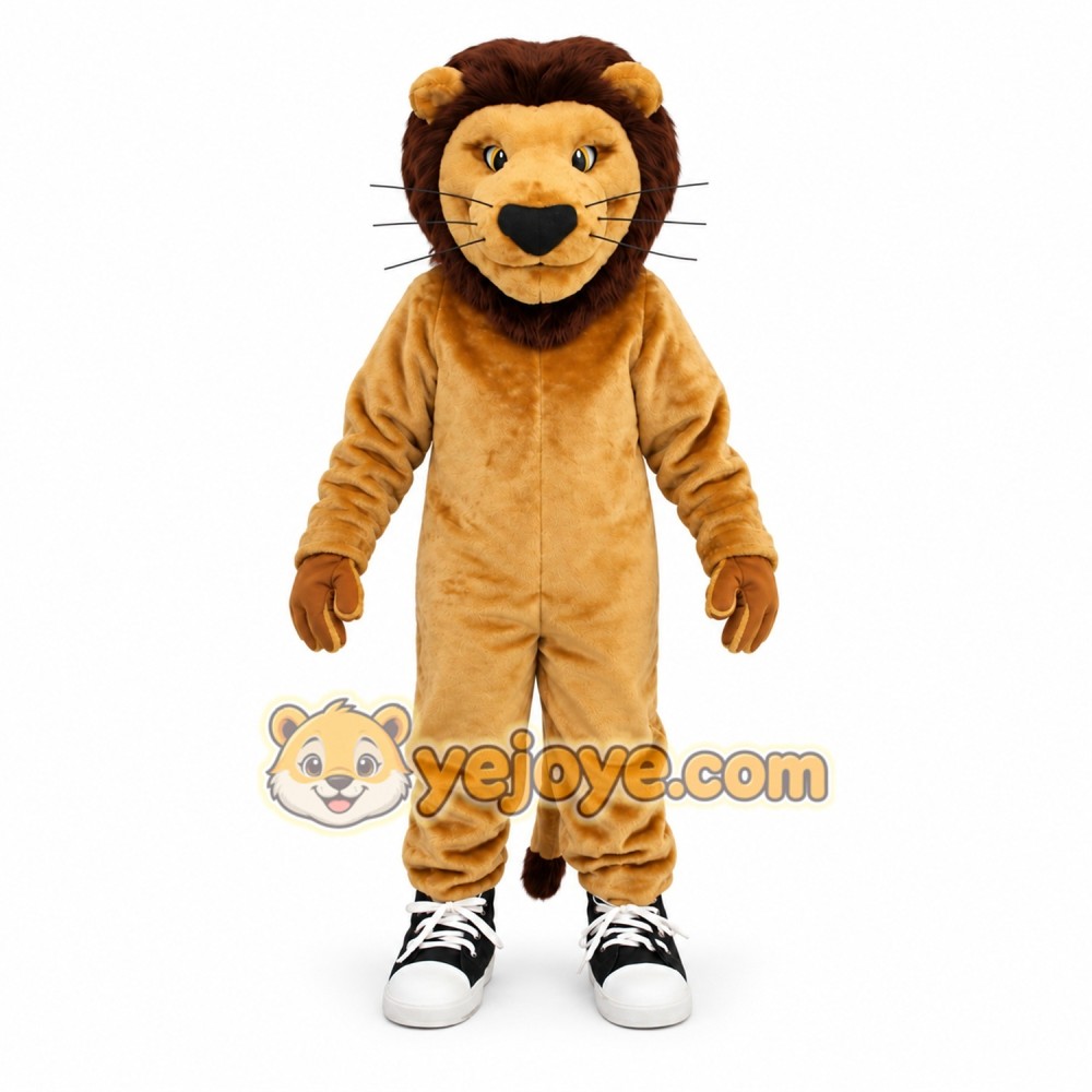 Lion Mascot Costume Brown Plush for Kids and Adults Lion Mascot Costume Brown Plush for Kids and Adults