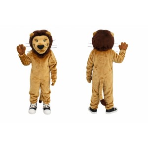 Lion Mascot Costume Brown Plush for Kids and Adults