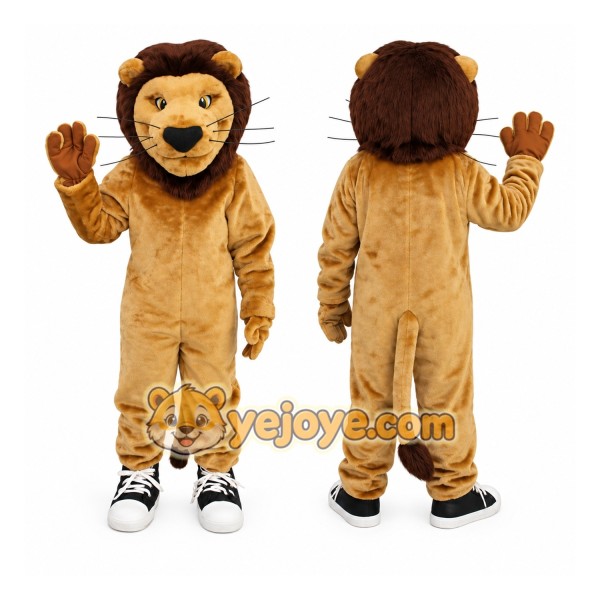 Lion Mascot Costume Brown Plush for Kids and Adults