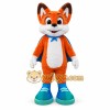 Orange Fox Mascot Costume with Blue Cape Orange Fox Mascot Costume with Blue Cape