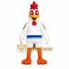 White Chicken Mascot Costume with Colorful Tail White Chicken Mascot Costume with Colorful Tail