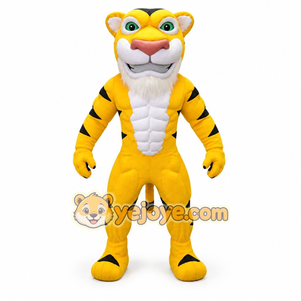 Yellow Tiger Mascot Costume for Kids and Adults Yellow Tiger Mascot Costume for Kids and Adults