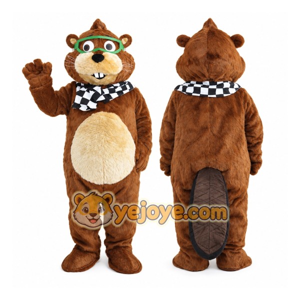 Brown Beaver Mascot Costume for Parties and Events