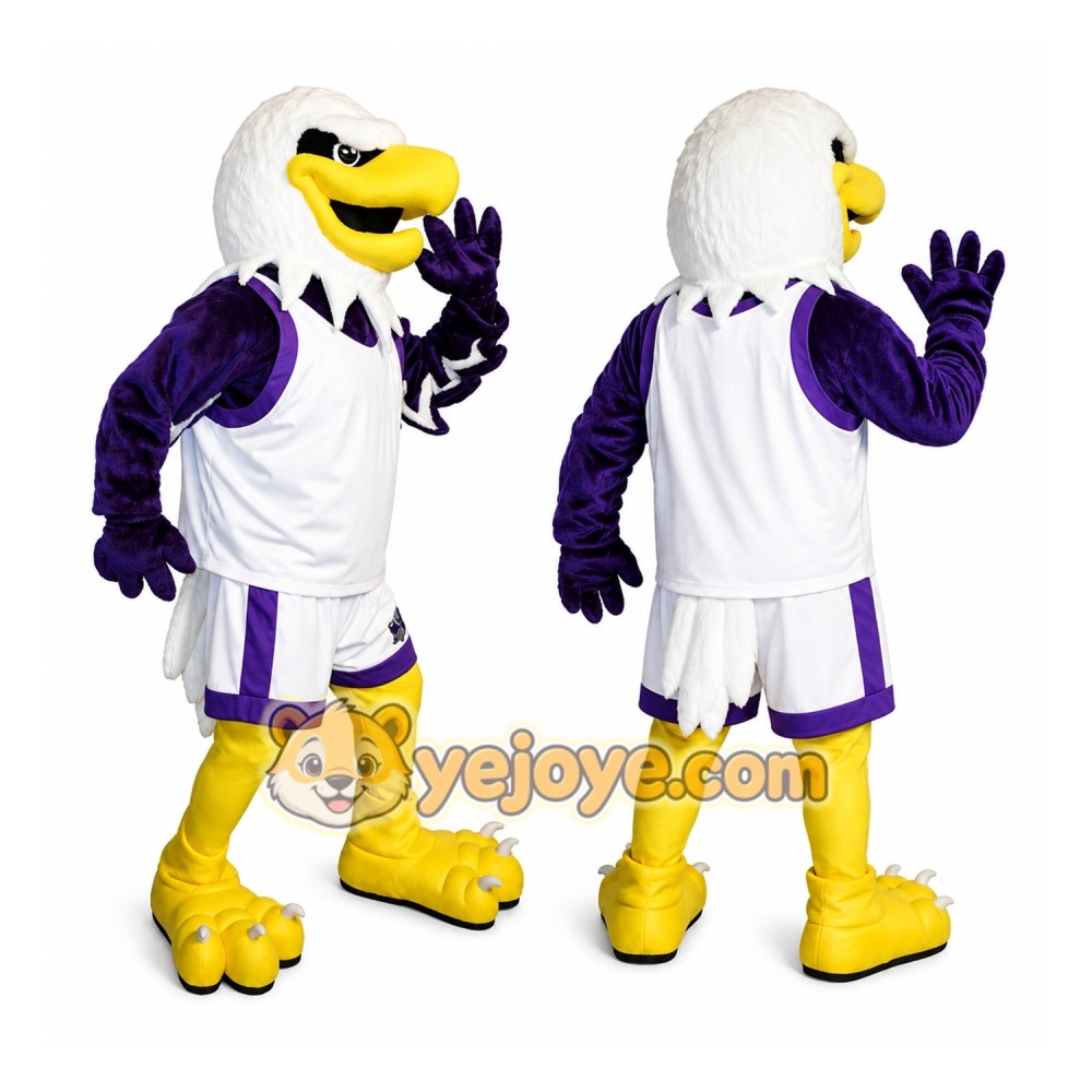 Purple Eagle Mascot Costume Purple Eagle Mascot Costume