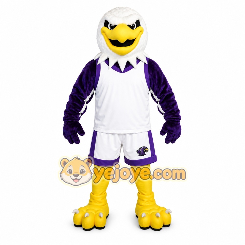 Purple Eagle Mascot Costume Purple Eagle Mascot Costume