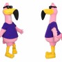 Pink Flamingo Mascot Costume with Sunglasses