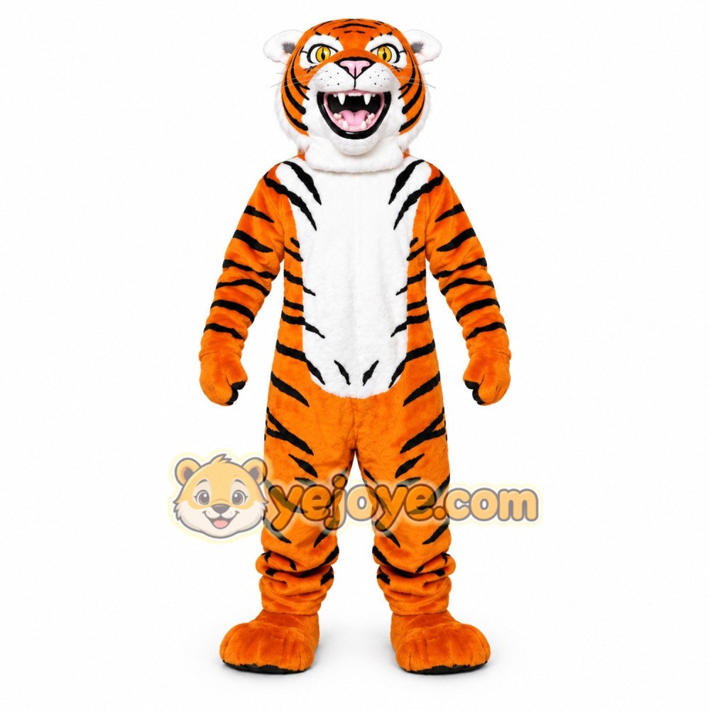 Tiger Mascot Costume Orange and Black for Events Tiger Mascot Costume Orange and Black for Events