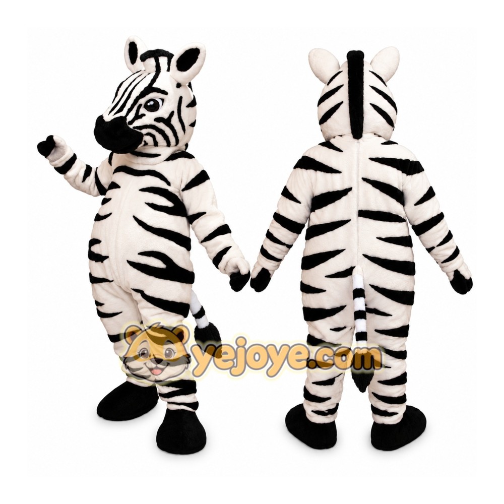 Zebra Mascot Costume Black and White Plush Outfit Zebra Mascot Costume Black and White Plush Outfit
