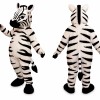 Zebra Mascot Costume Black and White Plush Outfit