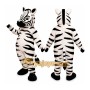 Zebra Mascot Costume Black and White Plush Outfit