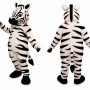 Zebra Mascot Costume Black and White Plush Outfit