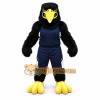 Black Bird Mascot Costume with Yellow Accents