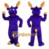 Purple Moose Mascot Costume