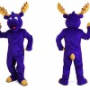 Purple Moose Mascot Costume
