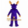 Purple Moose Mascot Costume