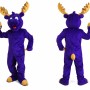 Purple Moose Mascot Costume