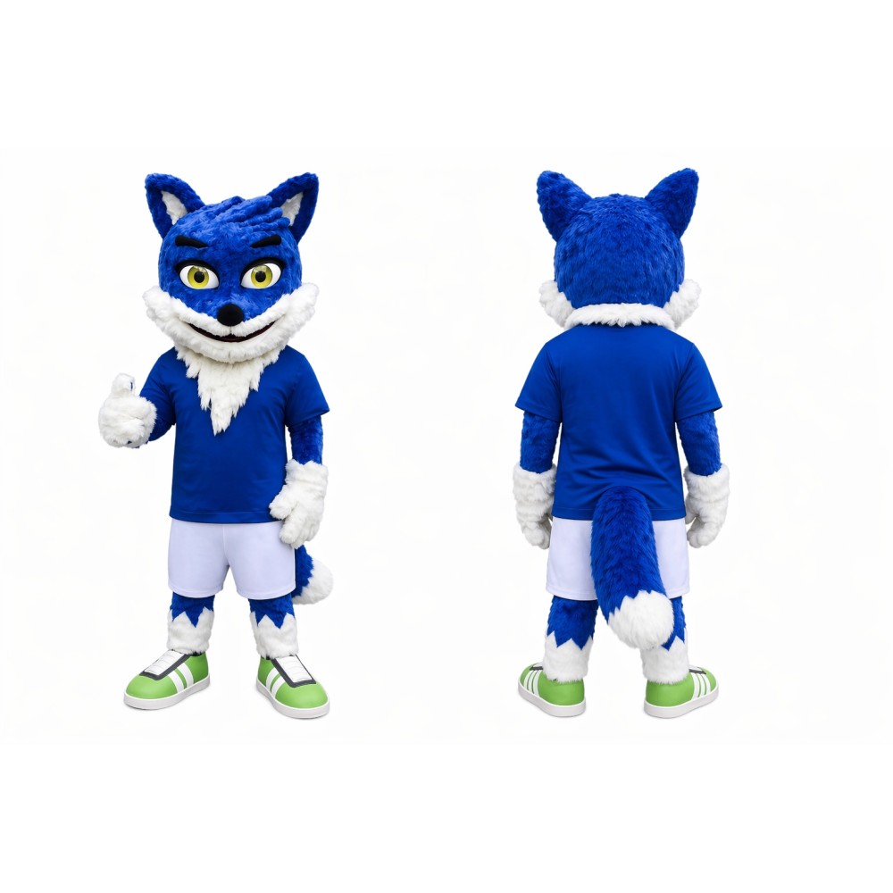 Blue Fox Mascot Costume