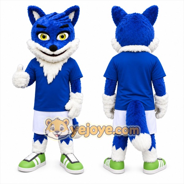 Blue Fox Mascot Costume