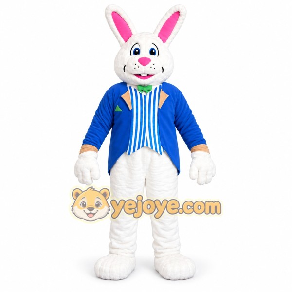 Blue Bunny Mascot Costume for Kids or Adults