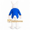 Blue Bunny Mascot Costume for Kids or Adults