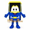 Blue Bus Mascot Costume Blue Bus Mascot Costume