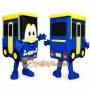 Blue Bus Mascot Costume