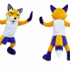 Yellow Fox Mascot Costume for Kids and Adults