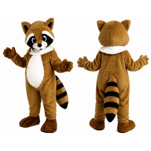 Brown Raccoon Mascot Costume for Adults