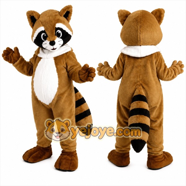 Brown Raccoon Mascot Costume for Adults