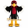 Black and Red Bird Mascot Costume