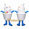 Ice Cream Mascot Costume with Blue Gloves Ice Cream Mascot Costume with Blue Gloves