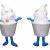 Ice Cream Mascot Costume with Blue Gloves