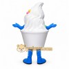 Ice Cream Mascot Costume with Blue Gloves Ice Cream Mascot Costume with Blue Gloves