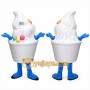 Ice Cream Mascot Costume with Blue Gloves