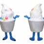 Ice Cream Mascot Costume with Blue Gloves