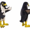 Peregrine Falcon Mascot Costume Black and Yellow