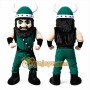 Green Viking Mascot Costume for Kids and Adults