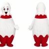 White and Red Bowling Ball Mascot Costume
