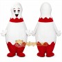 White and Red Bowling Ball Mascot Costume