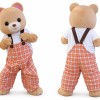 Cute Bear Mascot Costume with Orange Overalls