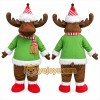 Green and Brown Moose Mascot Costume Green and Brown Moose Mascot Costume