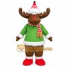 Green and Brown Moose Mascot Costume Green and Brown Moose Mascot Costume