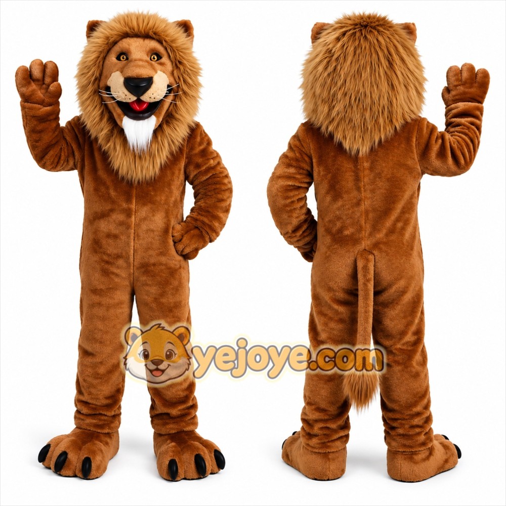 Brown Lion Mascot Costume for Kids and Adults Brown Lion Mascot Costume for Kids and Adults