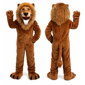 Brown Lion Mascot Costume for Kids and Adults