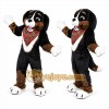 Brown Dog Mascot Costume with Camo Bandana Brown Dog Mascot Costume with Camo Bandana