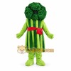 Green Broccoli Mascot Costume with Red Belt Green Broccoli Mascot Costume with Red Belt