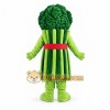 Green Broccoli Mascot Costume with Red Belt Green Broccoli Mascot Costume with Red Belt