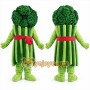 Green Broccoli Mascot Costume with Red Belt