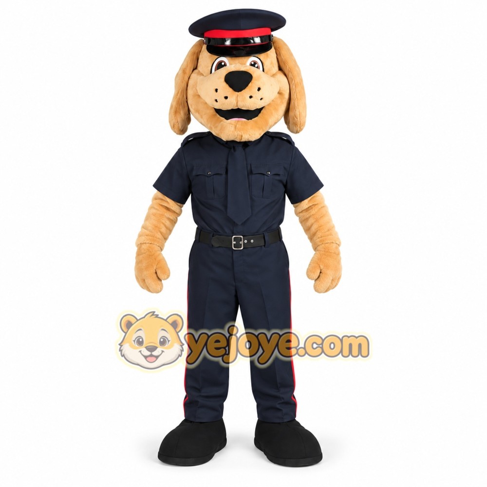Blue Dog Police Mascot Costume