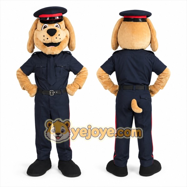 Blue Dog Police Mascot Costume